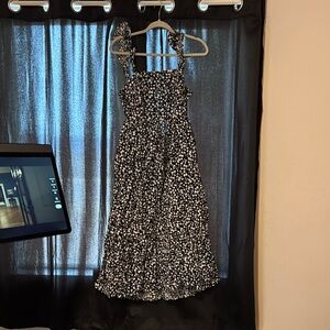 RIXO Floral Black and White Women's Dress